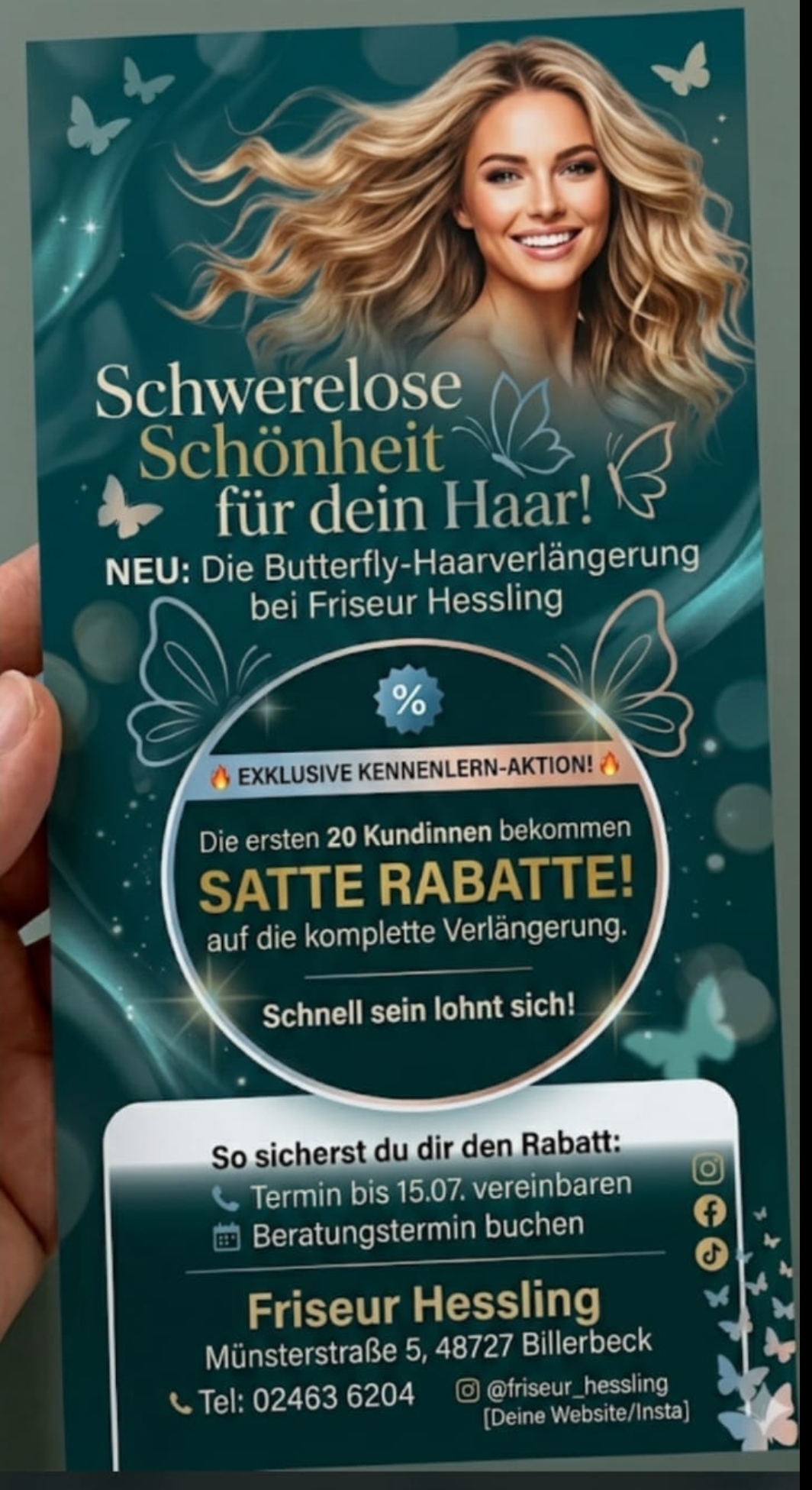 Butterfly-Haarverlängerung Aktion